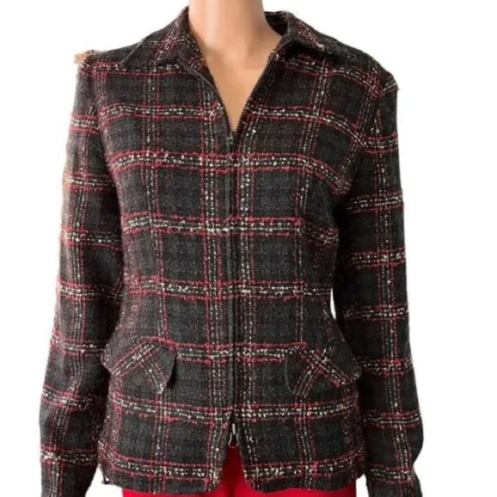 Vintage Plaid Wool Jacket